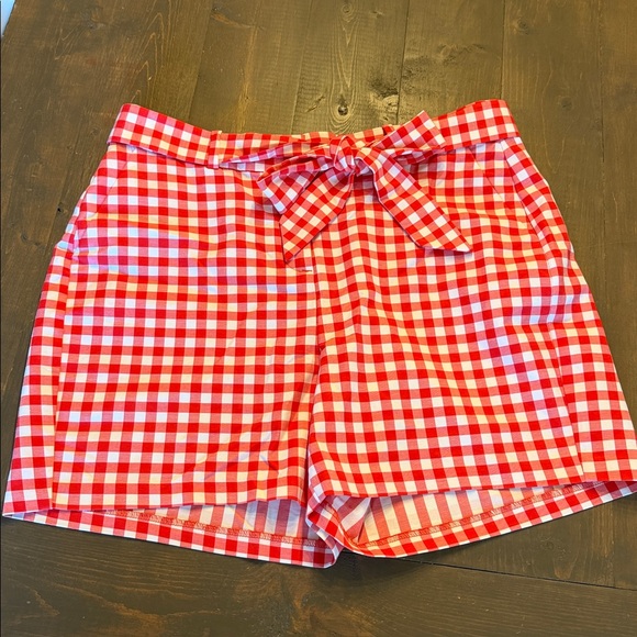 Lane Bryant Pants - NWOT Lane Bryant Red Gingham Shorts & Belt
